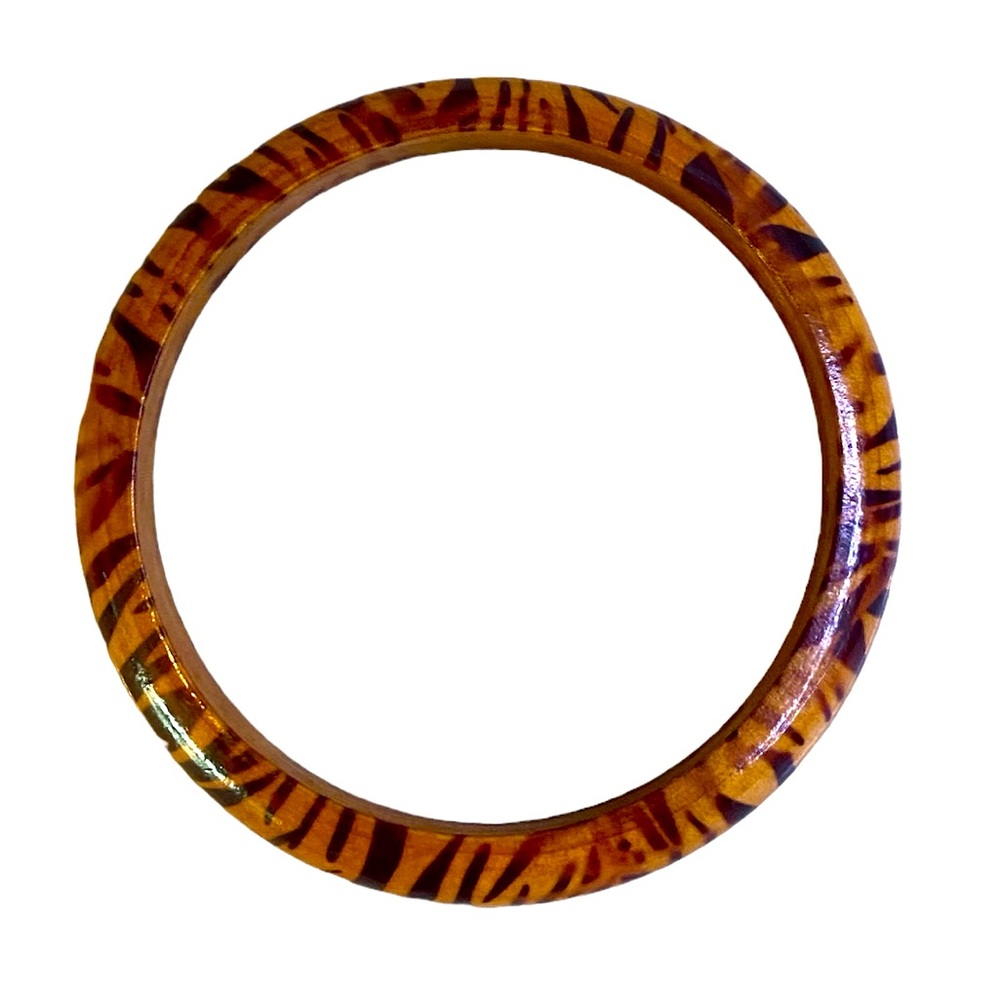 Wooden Zebra Bangle